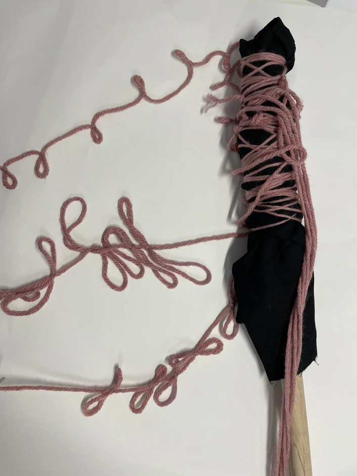 Building the prototype — yarn laid flat