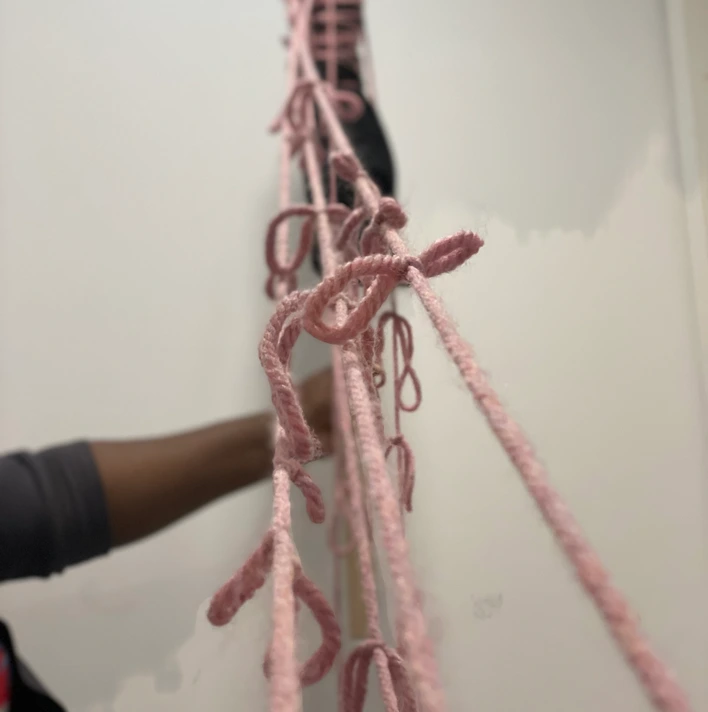 Building the prototype — knots on yarn strands