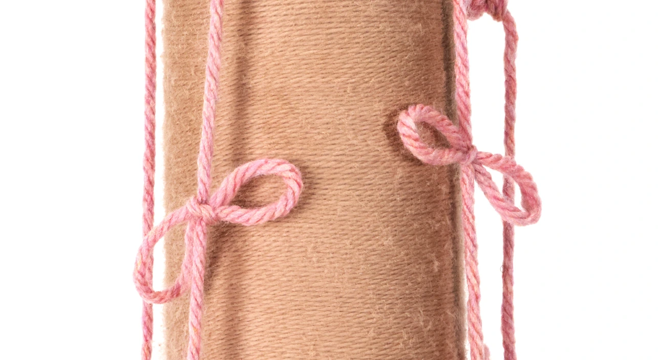 Final design — close-up of knots on pole